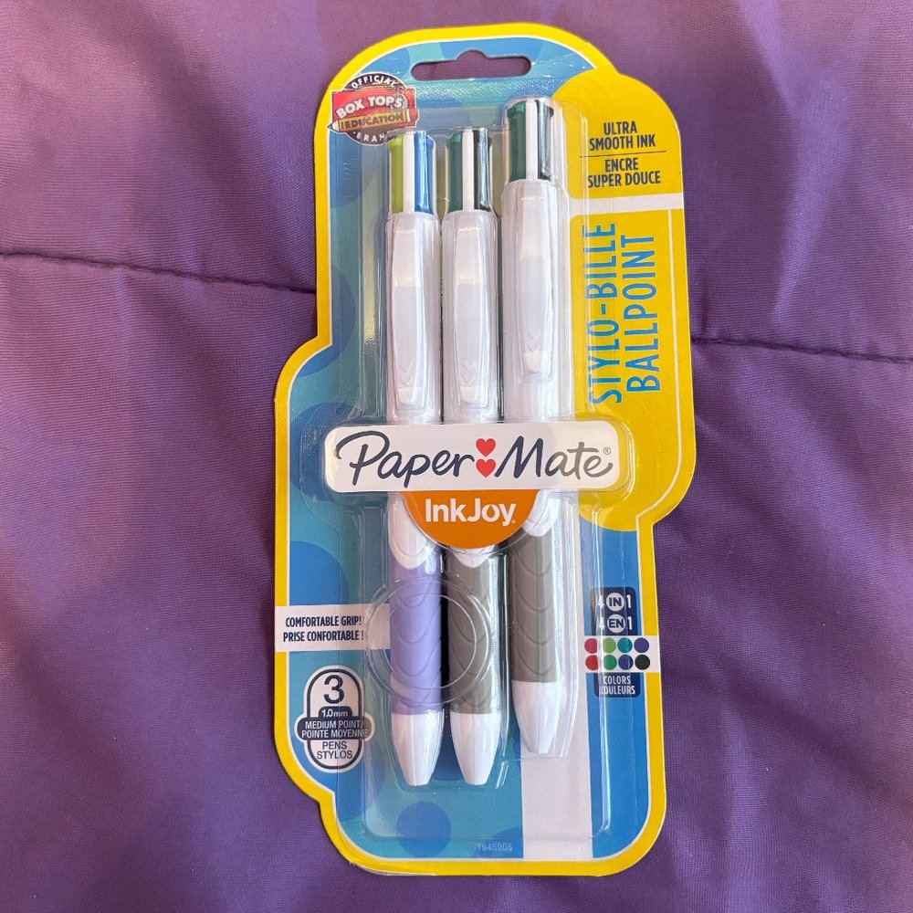 Paper Mate: InkJoy Quatro Retractable Ballpoint Pens, Assorted Colors, 3 Pens